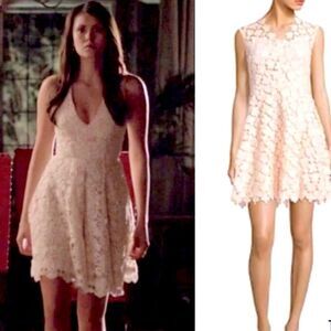 ASO Elena Gilbert Similar NWT Shoshanna Dress 12 Sheer Lace HOCO Romantic Retro